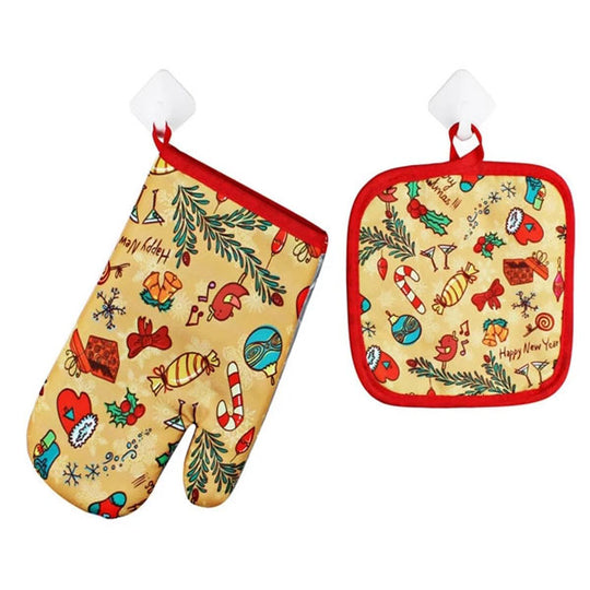 Holiday Oven Mitt & Mat