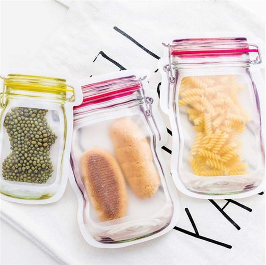 Reusable Mason Jar Zipper Bags