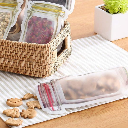 Reusable Mason Jar Zipper Bags