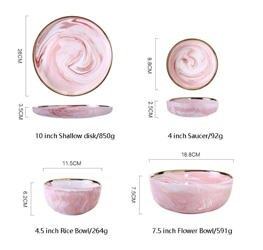 Marble Pink Dinnerware