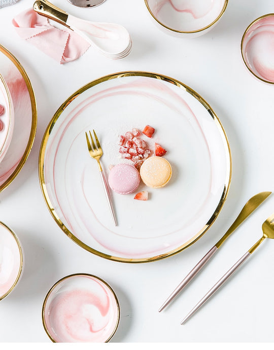 Marble Pink Dinnerware