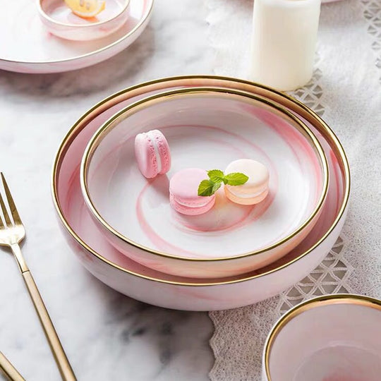 Marble Pink Dinnerware