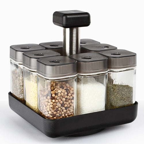 Rotating Kitchen Spice Jars