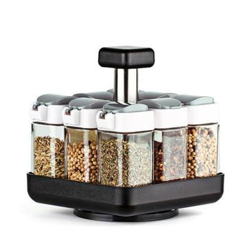 Rotating Kitchen Spice Jars