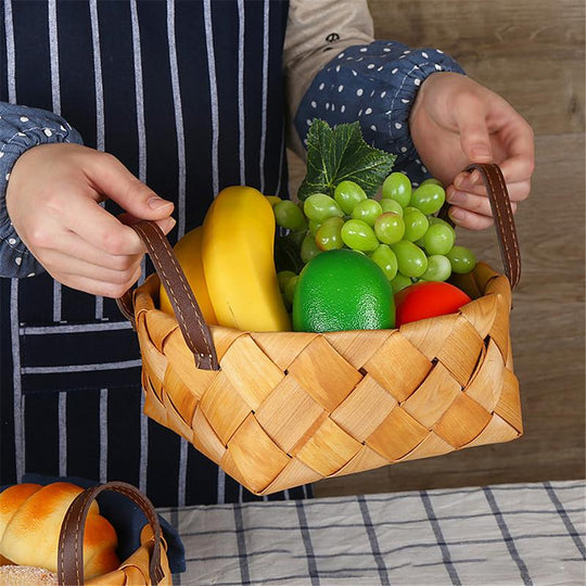 Handmade Wooden Storage Basket