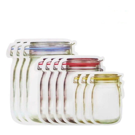 Reusable Mason Jar Zipper Bags