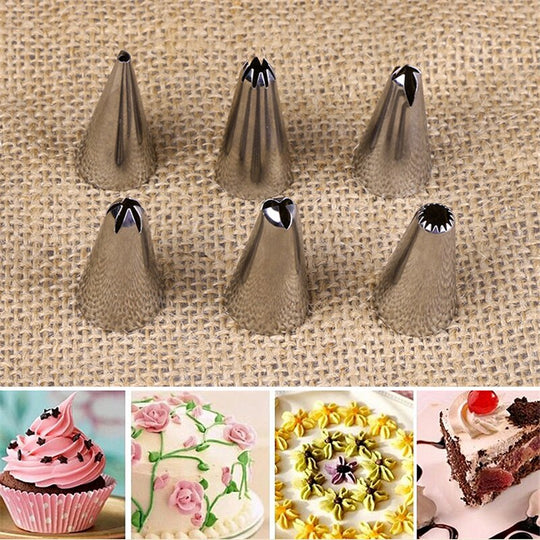 6 Shape Flowers Piping Nozzles